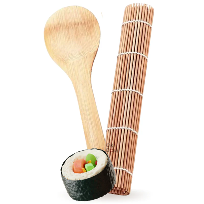 Sadoman Esterilla y Cuchara para Sushi Bambú