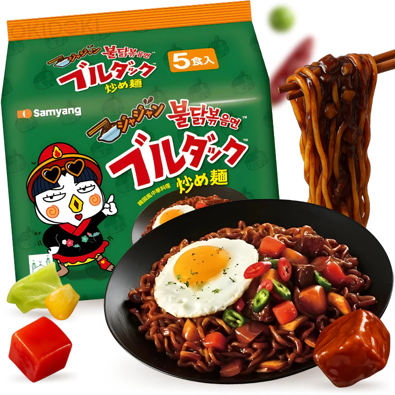 Samyang Buldak Fideos Salteados Sabor Jjajang (JP) (Halal) 140g x 5pks