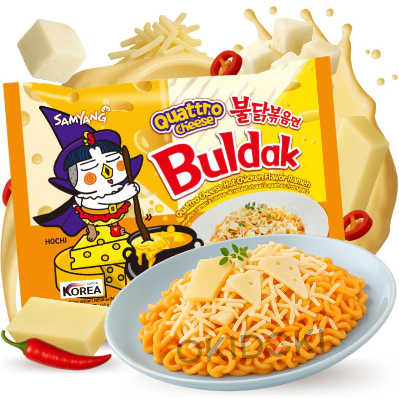 Samyang Buldak Hot Chicken Ramen 4 Cheese Quattro Queso (Halal) 145g