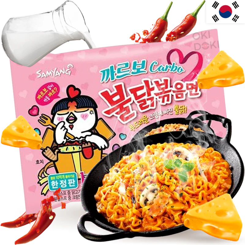 Samyang Buldak Ramen Hot Chicken Carbonara Picante (Halal) 130g