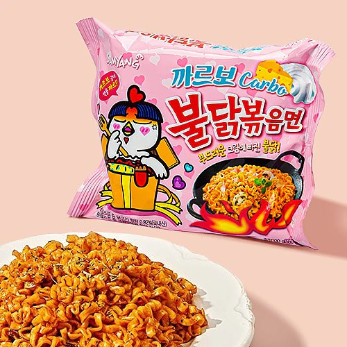 Samyang Buldak Ramen Hot Chicken Carbonara Picante (Halal) 130g X 5uds - Image 2