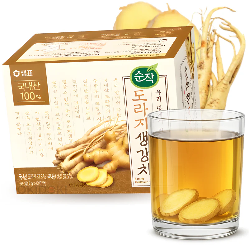 Soonjak Té de Raíz de Campanilla (Doraji) y Jengibre (0.7g x 40 Bolsitas) 28g