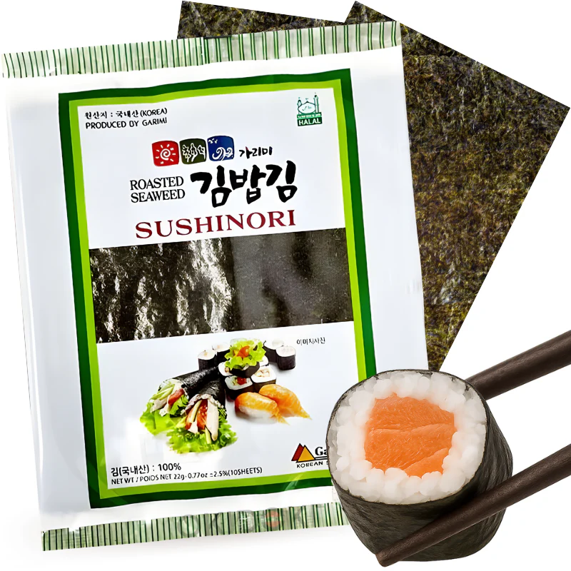 Sushinori Alga Nori Para Sushi / Gimbap 10 Hojas (Halal) 22g