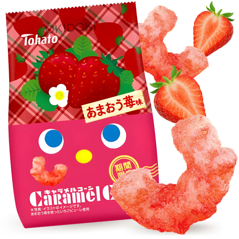 Tohato Caramel Corn Sabor Fresa Amaou 62g